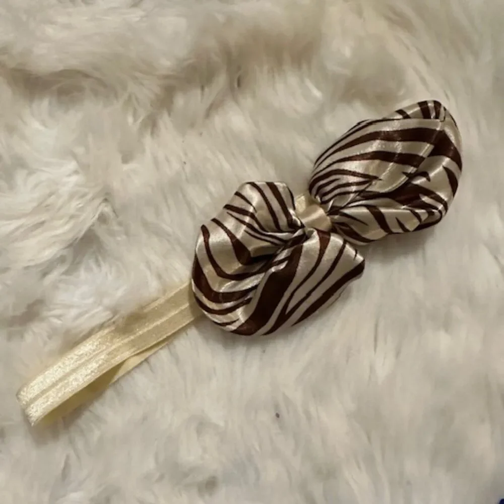 Brown Zebra Bow Headband  7440    Handmade NWT Boutique